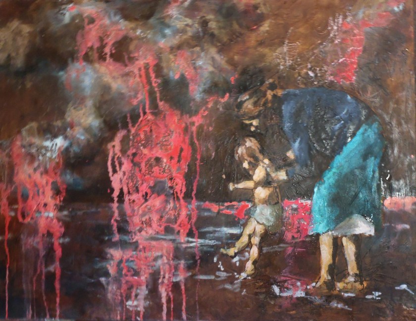 Painting of mother and child